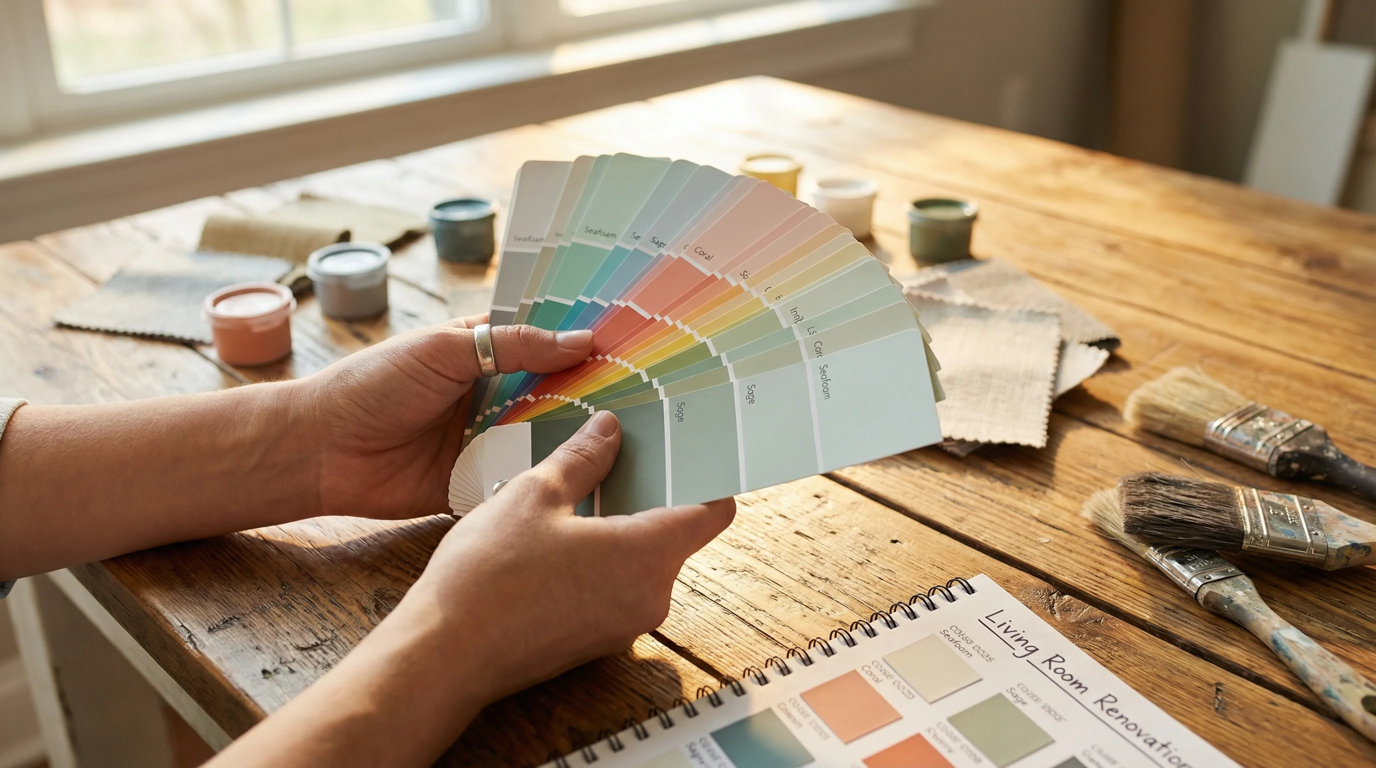 Color consultation with paint swatches